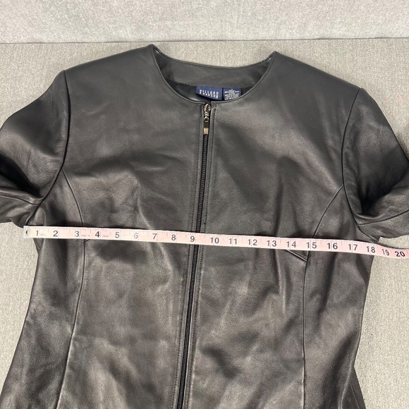 NWT Hillard & Hanson Lambskin Full Zip Leather Jacket Sz M Moto Goth Punk Grunge - Picture 6 of 9